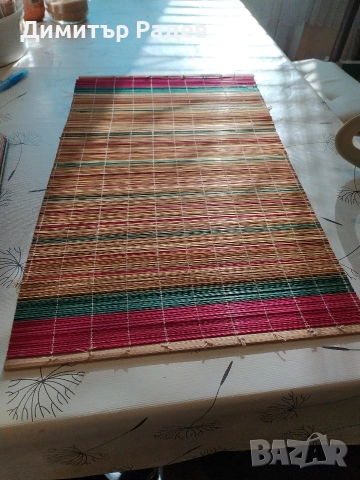 РЕТРО ПОДЛОЖКИ ЗА СЕРВИР. ТРИШЛАЙФЕР ХРАНА НА МАСА--НА БАМБУКОВА ОСНОВА ПАМУЧНО ТЪКАНИ--РАЗНИ ВИДОВЕ, снимка 7 - Антикварни и старинни предмети - 52920528