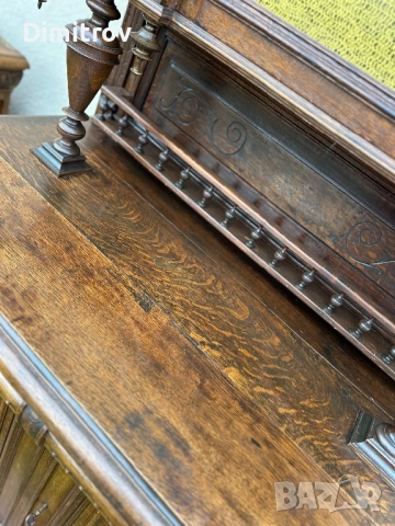 Масивен антикварен шкаф-кабинет с изключително богата ръчна резба, снимка 4 - Бюфети - 53959131