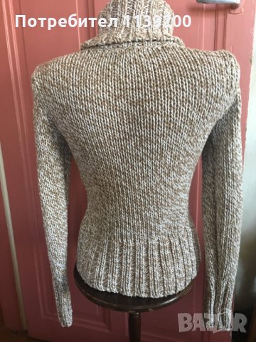 Пуловер Mexx S висока яка мляко с какао, снимка 7 - Блузи с дълъг ръкав и пуловери - 30662672