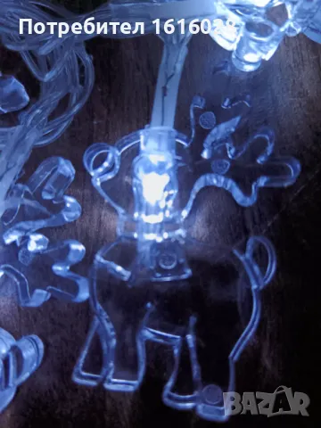 Нов Герлянд с 20 LED лампички с дядо Коледа и еленчета., снимка 4 - Декорация за дома - 38435633