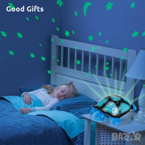 Детска музикална нощна лампа звездно небе - костенурка, снимка 7 - Други - 29525425