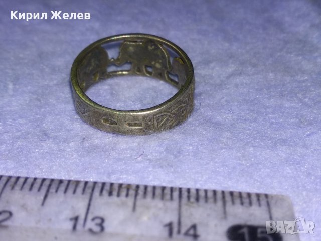 СТАРИНЕН СРЕБЪРЕН РЯДЪК ПРЪСТЕН с 3 СЛОНЧЕТА ОКСИДИРАНО СРЕБРО IXAC 925 АВТОРСКА РЪЧНА РАБОТА 40001, снимка 15 - Антикварни и старинни предмети - 42762987