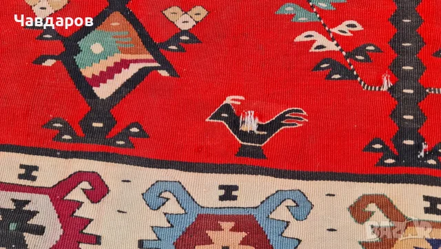 Чипровски килим Пилетата, снимка 3 - Килими - 56549122