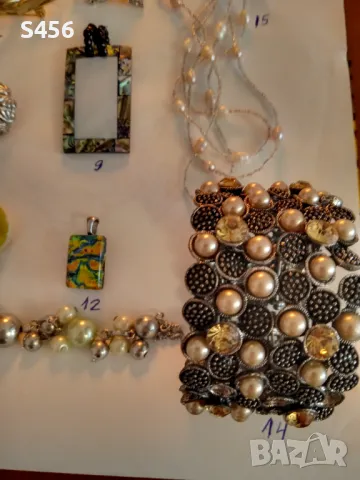 Бижута,Колие,Гривна.Перли.Седеф.Брошка, снимка 10 - Бижутерийни комплекти - 49659815