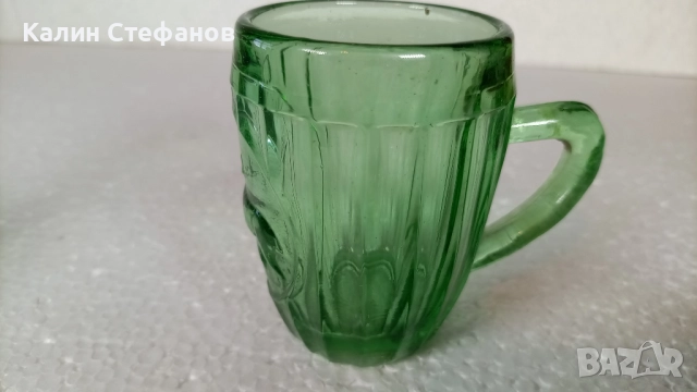 Ретро чаши от едно времешните сладкарници за най-малката боза с инкрустация еленче, 6 бр, снимка 4 - Антикварни и старинни предмети - 51516672