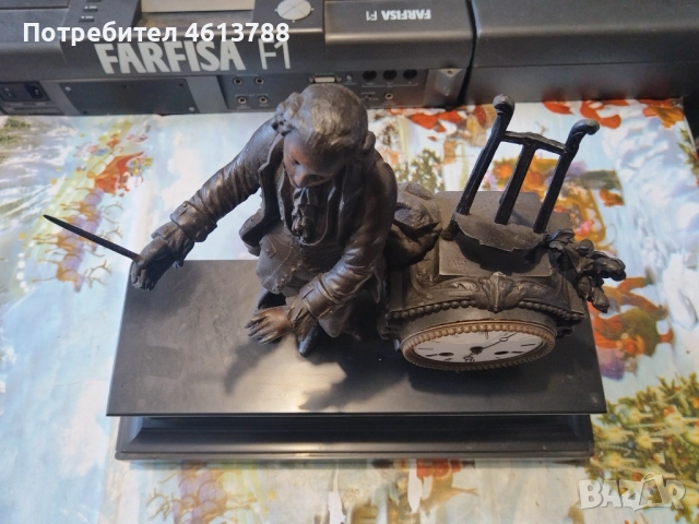 Каминен френски часовник, снимка 6 - Антикварни и старинни предмети - 52157528