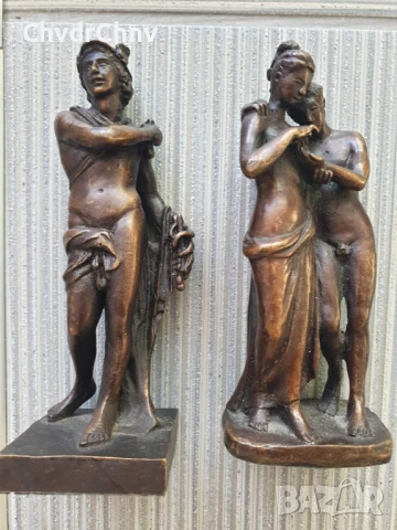 18бр френски бронзови статуетки 10-14см/колекционерски малки скулптури/миниатюри на известни статуи, снимка 8 - Колекции - 50445434