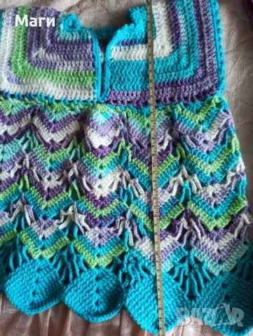 Детска дреха тип рокля плетена, снимка 6 - Детски рокли и поли - 51204071