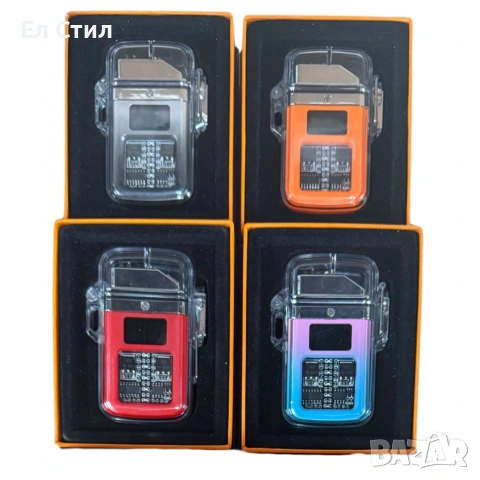 Елегантна прозрачна ветроустойчива запалка с LED светлинки, снимка 15 - Други стоки за дома - 53880022