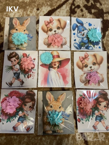 Картички със сапунени цветя, снимка 5 - Подаръци за рожден ден - 53965670