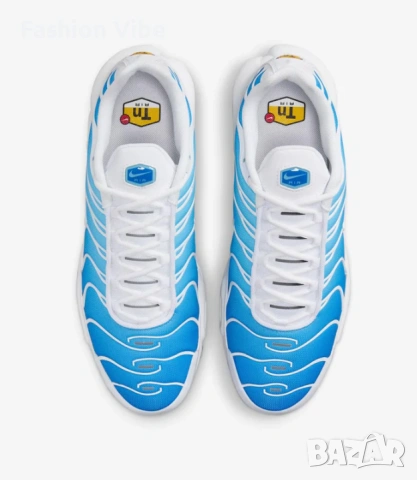 Nike Air TN BLUE AND WHITE. Мъжки Маратонки Бели със Светло-Синьо, снимка 2 - Ежедневни обувки - 53973021
