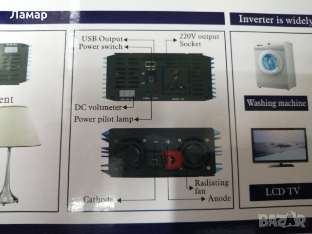 Инвертори инвертор 12V или 24V DC към 220V AC мощности от 1500W до 4000W пълна синусоида, снимка 5 - Друга електроника - 29759977