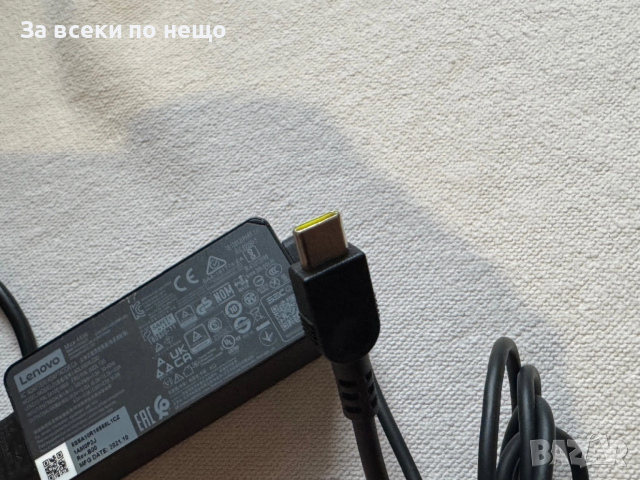 Оригинално Зарядно за лаптоп Lenovo 45W, USB-C , Type C, снимка 4 - Кабели и адаптери - 53197202