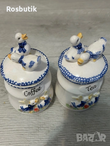 Старинни порцеланови бурканчета за чай и кафе , снимка 5 - Сервизи - 53347635