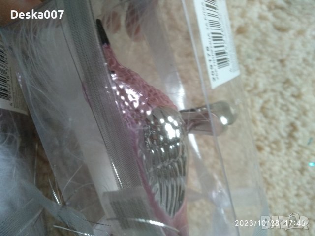 4 бр Коледни птички с пух , снимка 3 - Декорация за дома - 42758003