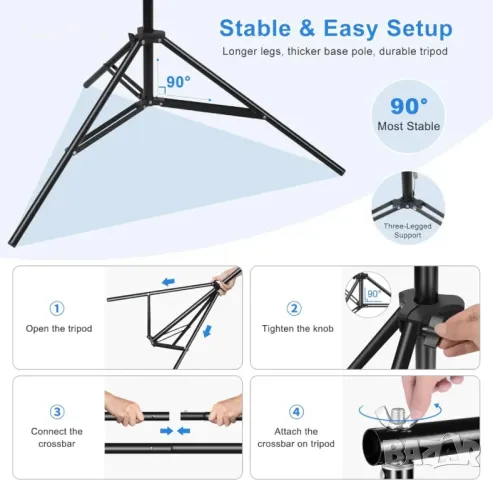 Стойка за фон за снимки VOLKWELL 2,5x3m, регулируема с чанта за носене, снимка 3 - Чанти, стативи, аксесоари - 50314656