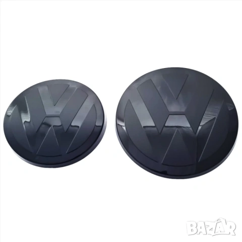 Черни емблеми за VW Golf 6 – стъклени предна 135мм и задна 110мм, снимка 2 - Аксесоари и консумативи - 54213043