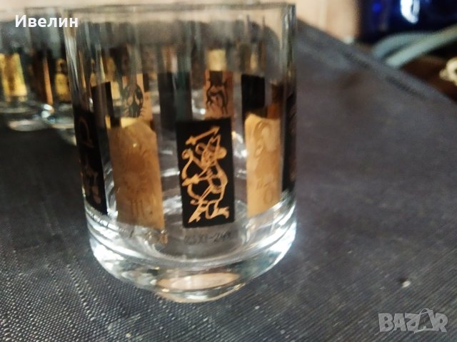 шест стъклени чаши-комплект, снимка 3 - Антикварни и старинни предмети - 30809264