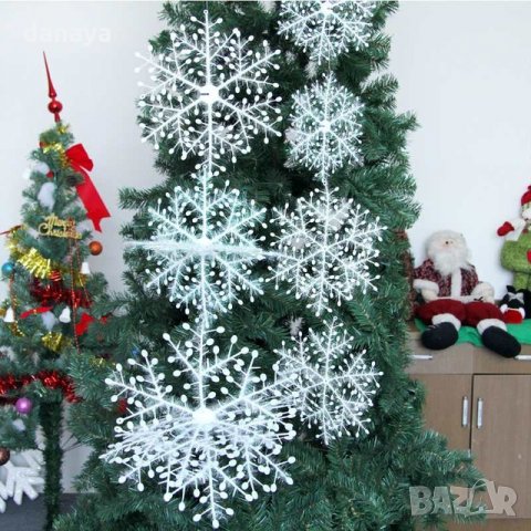 1204 Комплект 3D снежинки за окачване и украса, снимка 2 - Декорация за дома - 30516974
