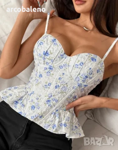 Дамски секси топ с връзки и гол гръб, 2цвята , снимка 7 - Корсети, бюстиета, топове - 50952962