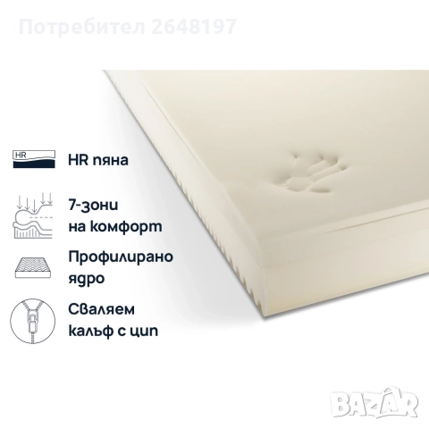 НОВ Матрак Sleepy Bamboo 7 160/200, снимка 3 - Матраци - 52679621