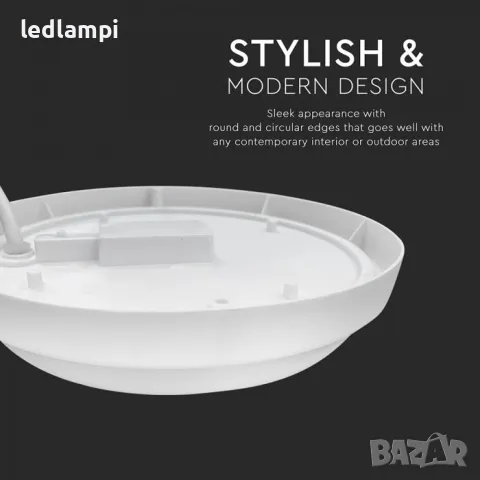 LED Плафониера 24W Кръг IP54, снимка 4 - Лампи за таван - 49377267