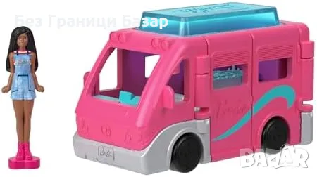 Нов Barbie Mini Свят – 4 Превозни Средства с Промяна на Цвета и 4 Кукли, снимка 4 - Кукли - 47771507