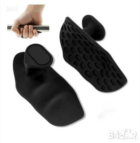 Ръкохватки вдигане на тежести, гумени, неплъзгащи се, унисекс, универсален размер