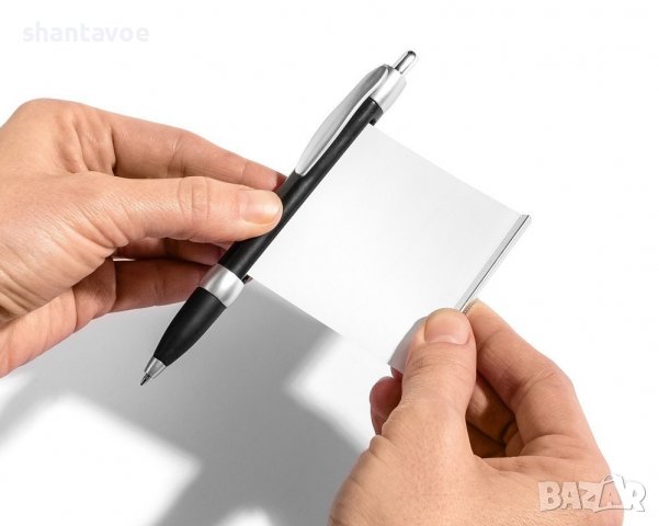 Химикал със скрито навиващо се листче за преписване