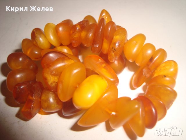 КРАЛСКИ БАЛТИЙСКИ КЕХЛИБАР 100% НАТУРАЛЕН АМБЪР с ДАМАРИ РЯДЪК СКЪПОЦЕННА СТАРА РУСКА ГРИВНА 14998, снимка 11 - Гривни - 30711710