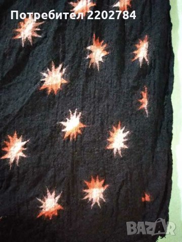 Коприна и вълна - прекрасен дамски шал с подарък., снимка 2 - Шалове - 30867089