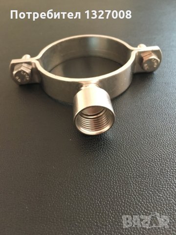 Скоба неръждаема за тръба ф40 с държач на резба G1/2”, снимка 2 - Водни помпи - 30044779