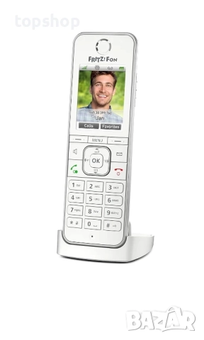Чисто нов, запечатан AVM Fritz!Fon C6 DECT мобилен телефон, интернет, бял, снимка 4 - Motorola - 51636643