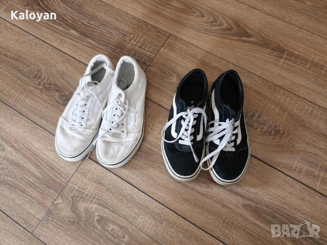 Кецове Vans 36 1/2 черните 37 белите 