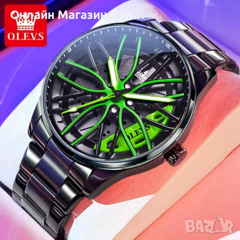 OLEVS 9937 Мъжки Кварцов Часовник с Уникален 3D Авто-Дизайн, снимка 18 - Мъжки - 53656488
