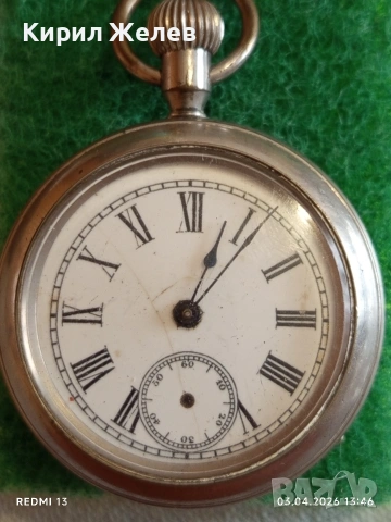 Джобен часовник керамичен циферблат,римски цифри рядък за КОЛЕКЦИОНЕРИ 51717