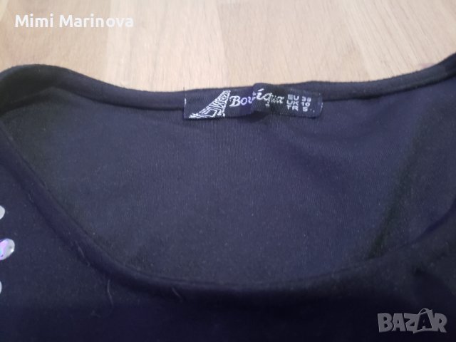 Черен топ с ресни и пулчета, снимка 2 - Корсети, бюстиета, топове - 38414062