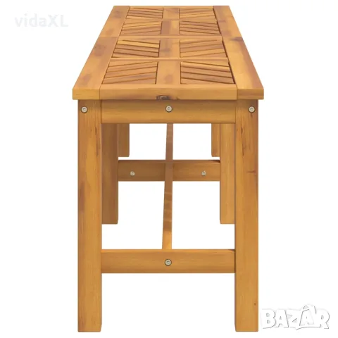 vidaXL Градинска пейка, 150 cм, масив акациево дърво, снимка 4 - Градински мебели, декорация  - 56147279