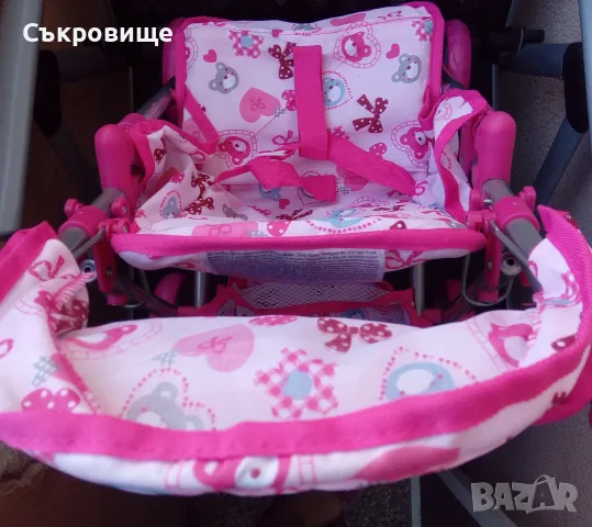Детска количка за кукли Flower garden 9351 Moni Toys, снимка 5 - Кукли - 55791378