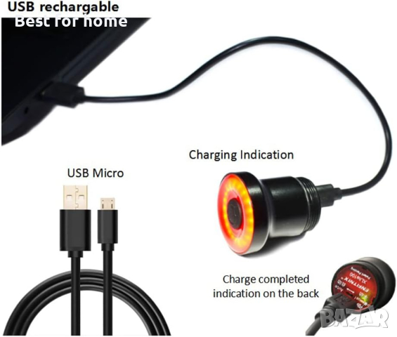 Велосипедна светлина ENFITNIX Xlite100, задна светлина за велосипед, автоматичен старт/стоп, сензор , снимка 2 - Аксесоари за велосипеди - 44582393