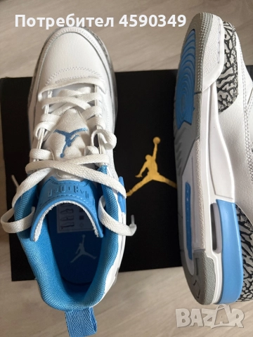 JORDAN SPIZIKE LOW (GS) White/University Blue Shoes Обувки, снимка 6 - Спортни обувки - 52391301