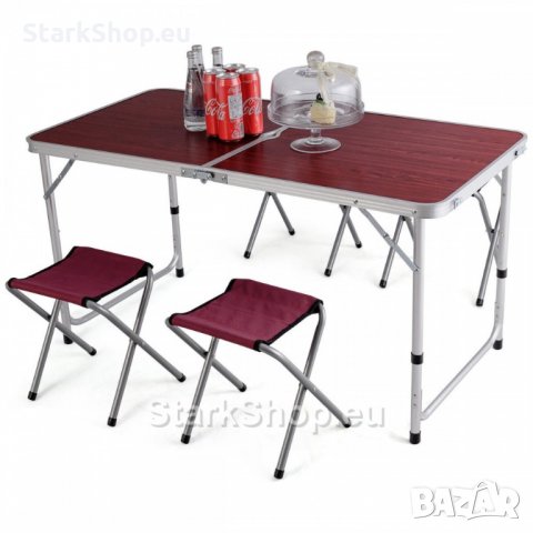 Комплект сгъваема маса за къмпинг с четири стола в Къмпинг мебели в гр.  Пловдив - ID30562379 — Bazar.bg