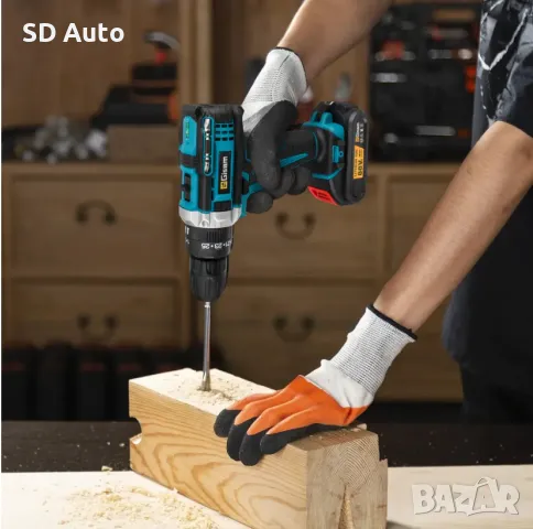 Електрическа бормашина / винтоверт GISAM с 2 батерии, снимка 6 - Винтоверти - 48480182