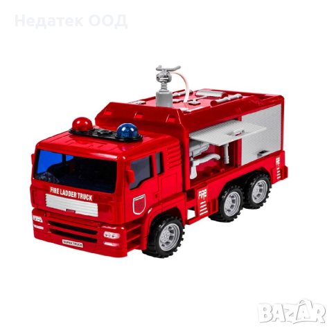 Пожарна кола, със звук и светлини, излива вода