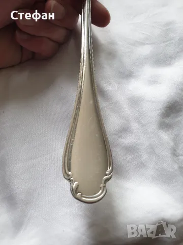 Масивен дебело посребрен черпак, снимка 3 - Антикварни и старинни предмети - 49521402