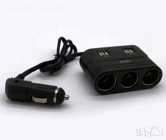 Разклонител за Запалка с 3 гнезда и Usb, снимка 1 - Аксесоари и консумативи - 31772123