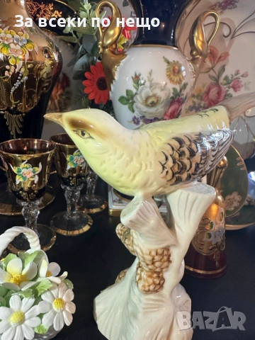 Royal Dux Czechoslovakia Circa 1955 - прекрасна птица изработена с много класа и стил Код P1894, снимка 9 - Декорация за дома - 53332271