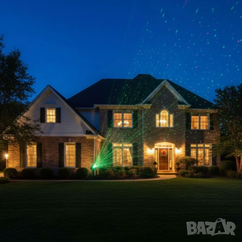 Лазерен прожектор за двор и фасада с 9 режима на светлина, снимка 3 - Други - 52042156