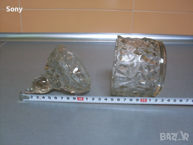 Стара стъклена захарница и кана., снимка 14 - Антикварни и старинни предмети - 52668816