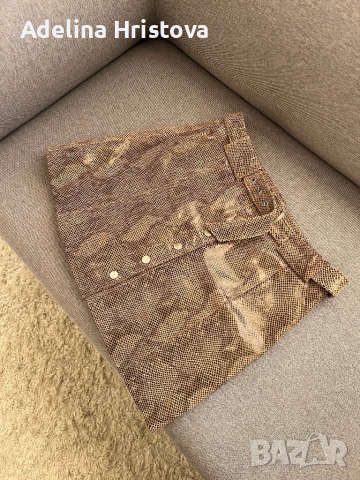 Еко кожа змия пола Zara M, снимка 7 - Поли - 51813376